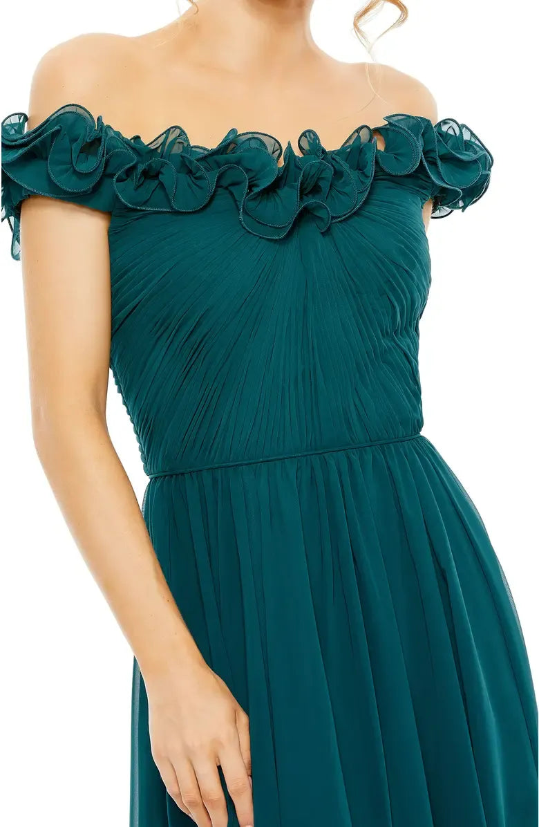 Stylish Refined Beautiful Timeless Chic Elegant Red Chiffon A-Line Floor-Length Prom Dress