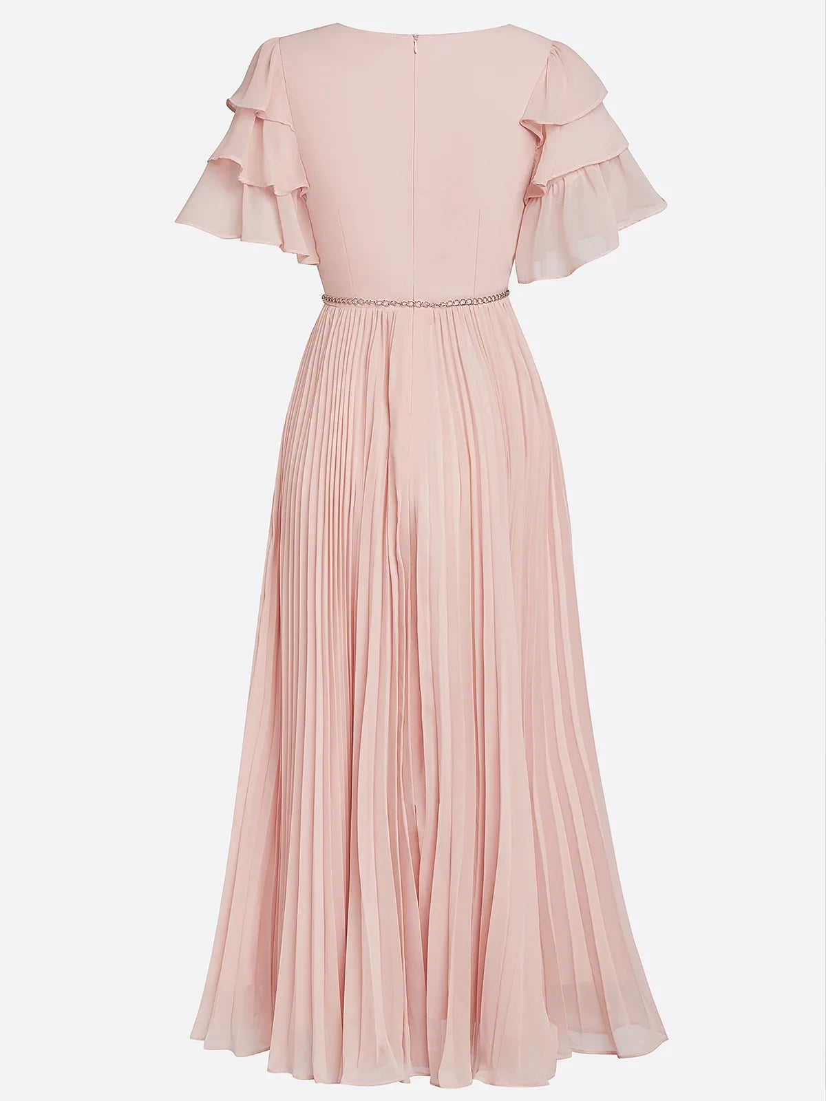 Special Occasion Sophisticated Graceful Elegant Blush Pink A-Line Short Sleeve Short Prom Dress