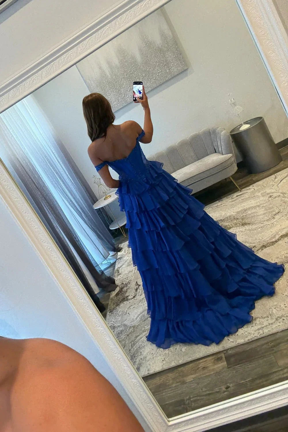 Refined Beautiful Timeless Special Occasion Elegant Royal Blue Sleeveless Floor-Length Prom Dress