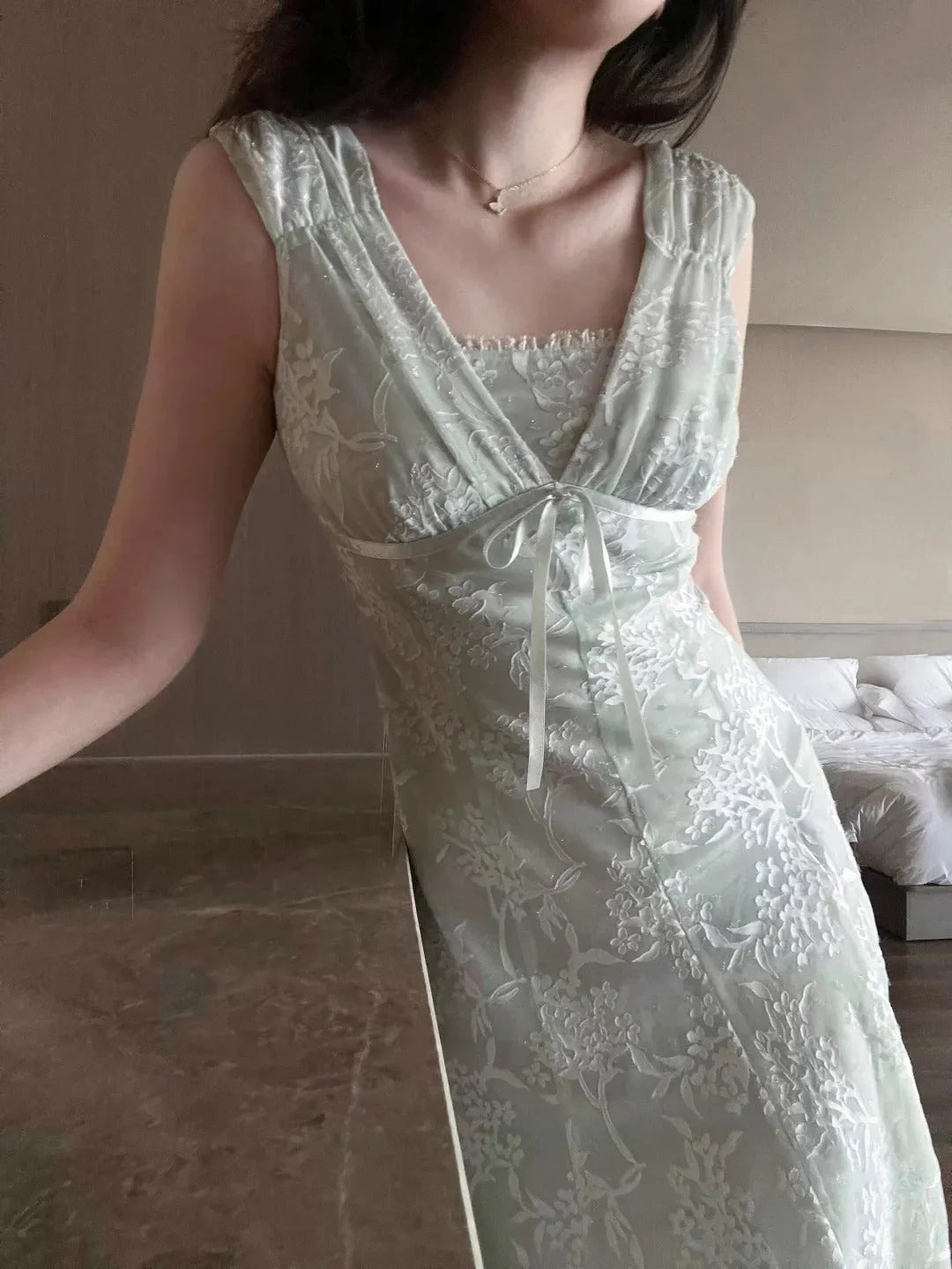 Green Light Sleeveless Elegant Birthday Party Homecoming Dress