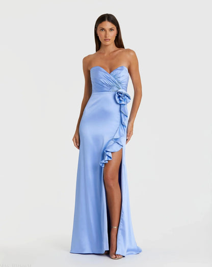 Special Occasion Sophisticated Graceful Stylish Refined Elegant Sheath Strapless Sleeveless Floor-Length Prom Dress