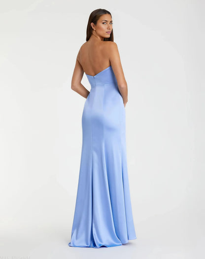 Special Occasion Sophisticated Graceful Stylish Refined Elegant Sheath Strapless Sleeveless Floor-Length Prom Dress