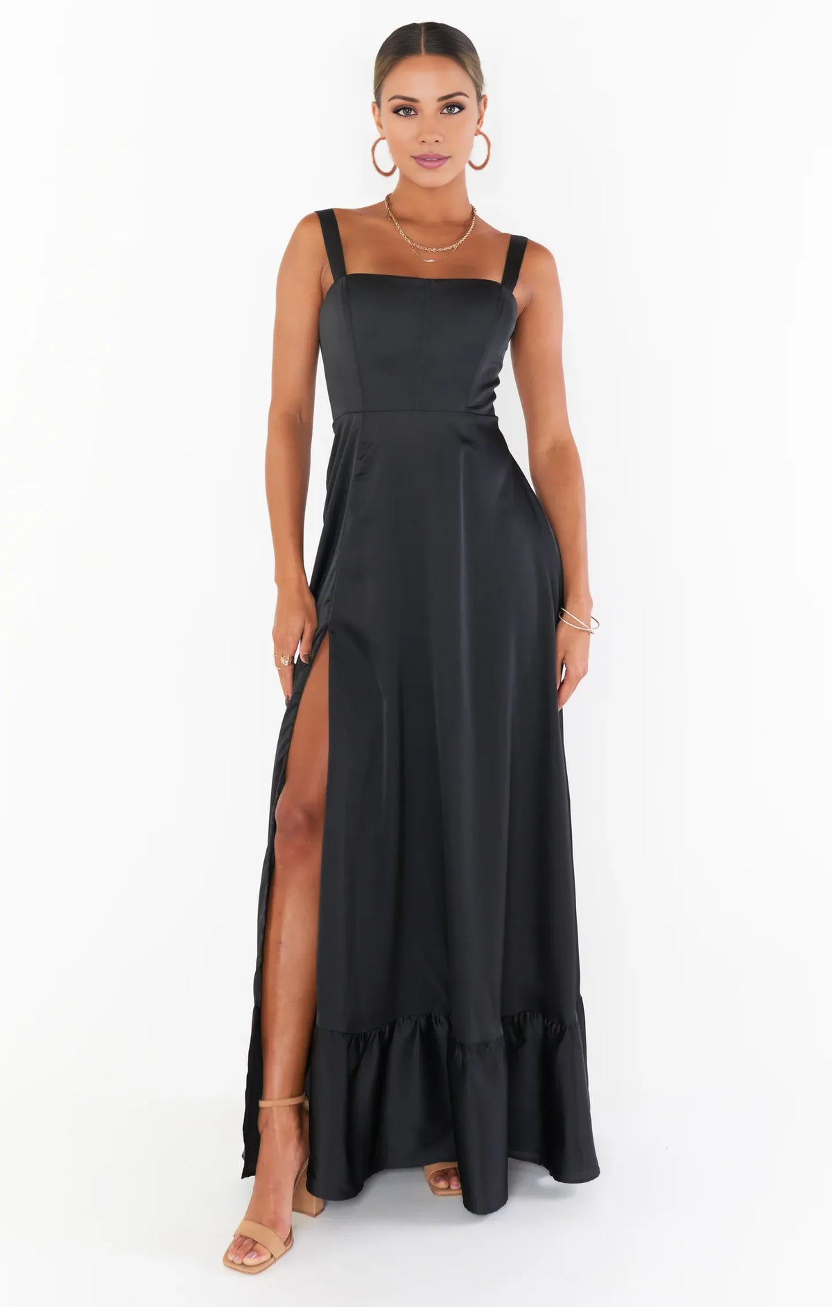 Beautiful Timeless Special Occasion Sophisticated Graceful Elegant Square Neck Sleeveless Prom Dress