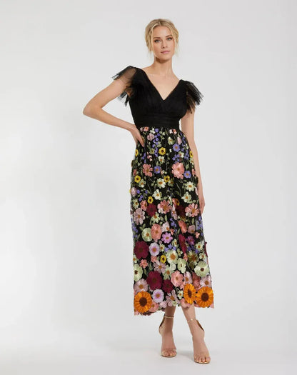 Stylish Refined Beautiful Timeless Special Occasion Elegant Black A-Line Ruffle Prom Dress