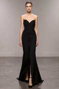 Black Sweetheart Mermaid Long Evening Dress with Slit
