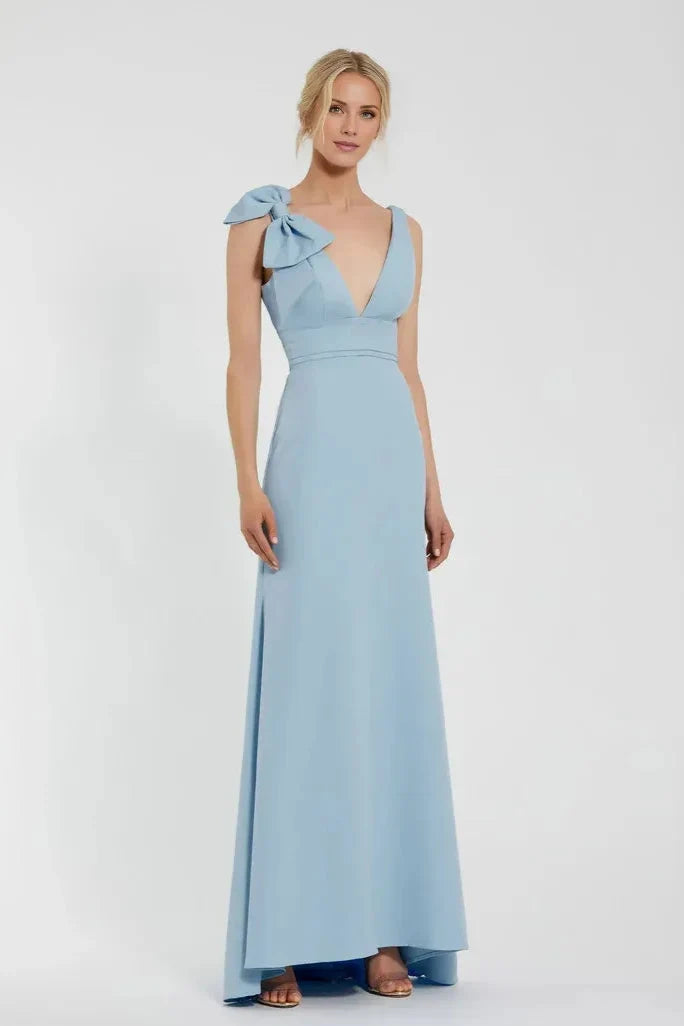 Sophisticated Graceful Stylish Refined Elegant Light Blue Mermaid Sleeveless Floor-Length Prom Dress