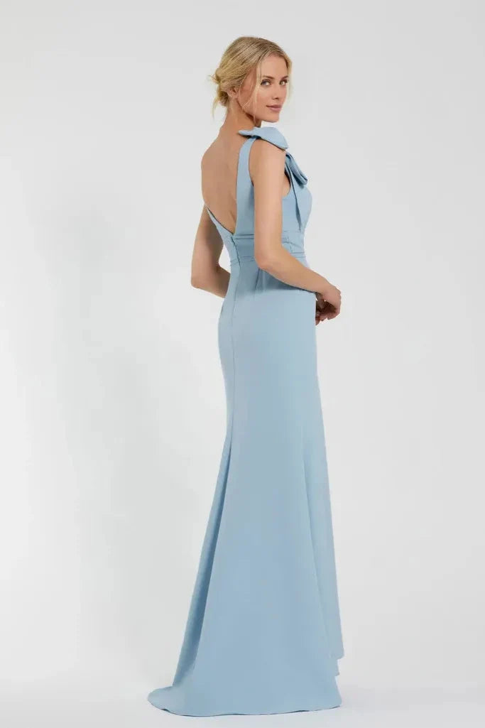 Sophisticated Graceful Stylish Refined Elegant Light Blue Mermaid Sleeveless Floor-Length Prom Dress