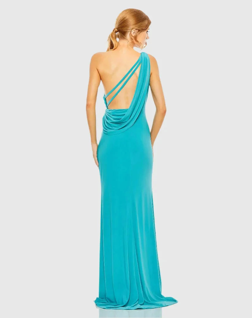 Beautiful Timeless Special Occasion Sophisticated Elegant Jersey Sheath Sleeveless Floor-Length Prom Dress