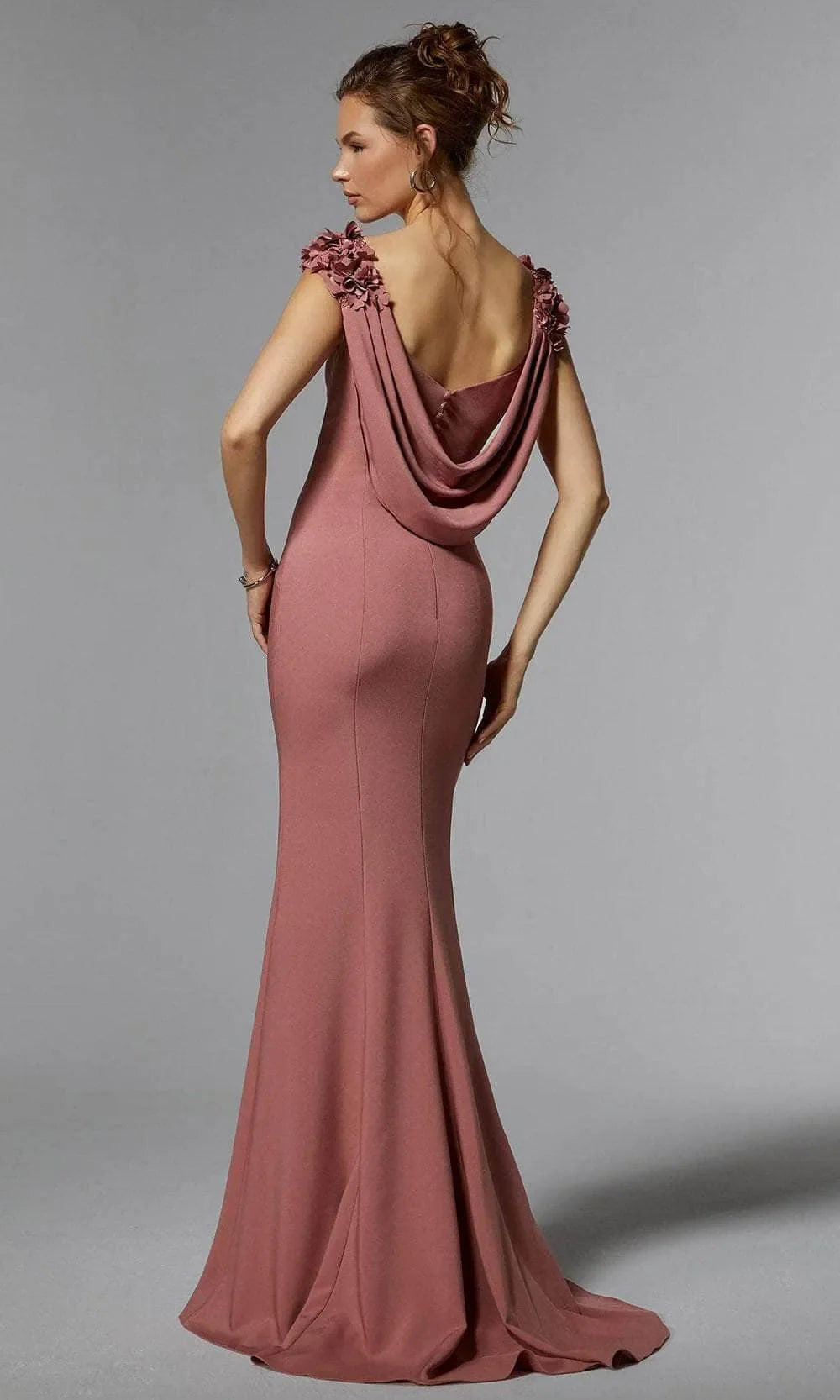 Light Blue Off Shoulder Evening Dresses with Long Sleeves Structured Pleated Bodice High Side Slit and Mermaid Silhouette