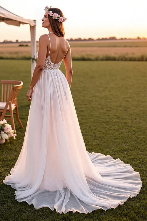 Beautiful Timeless Special Occasion Sophisticated Graceful Elegant Chiffon A-Line Sleeveless Wedding Dress