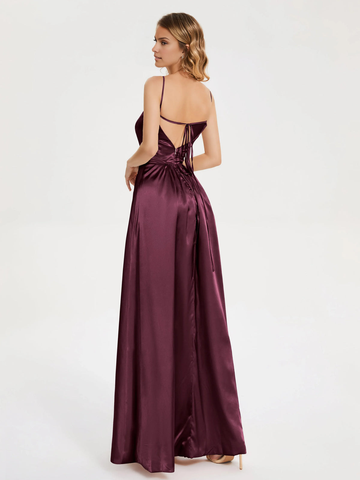 Beautiful Timeless Chic Elegant Black Satin A-Line High Neck Sleeveless Prom Dress