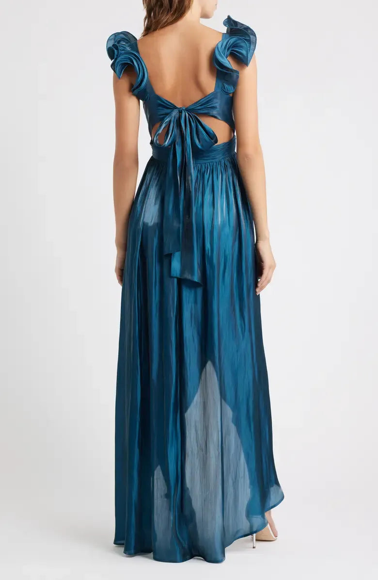Beautiful Timeless Special Occasion Sophisticated Elegant Red Satin A-Line Sleeveless Prom Dress