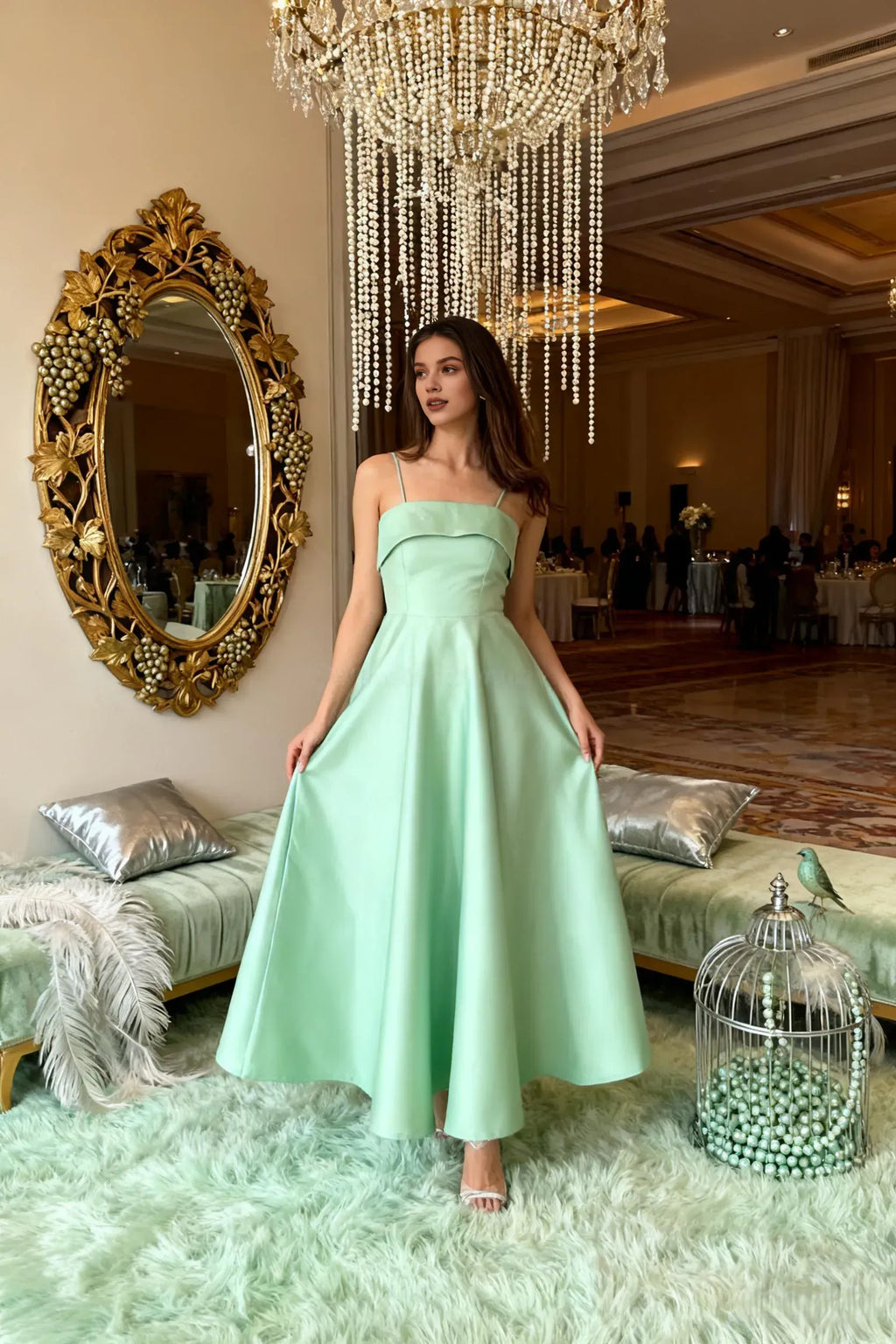 Special Occasion Sophisticated Graceful Elegant Black Satin A-Line Sleeveless Floor-Length Prom Dress