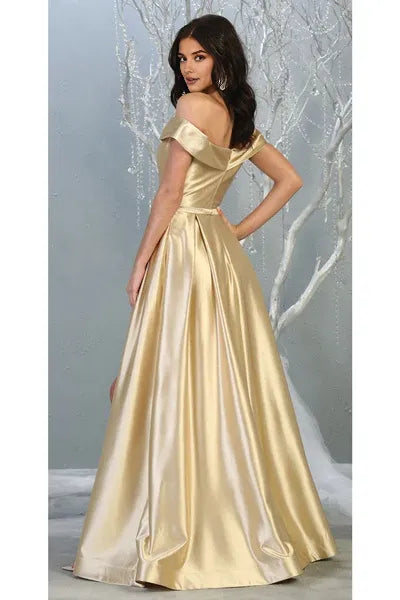 Refined Beautiful Timeless Elegant Rose Gold Satin A-Line Sleeveless Floor-Length Prom Dress