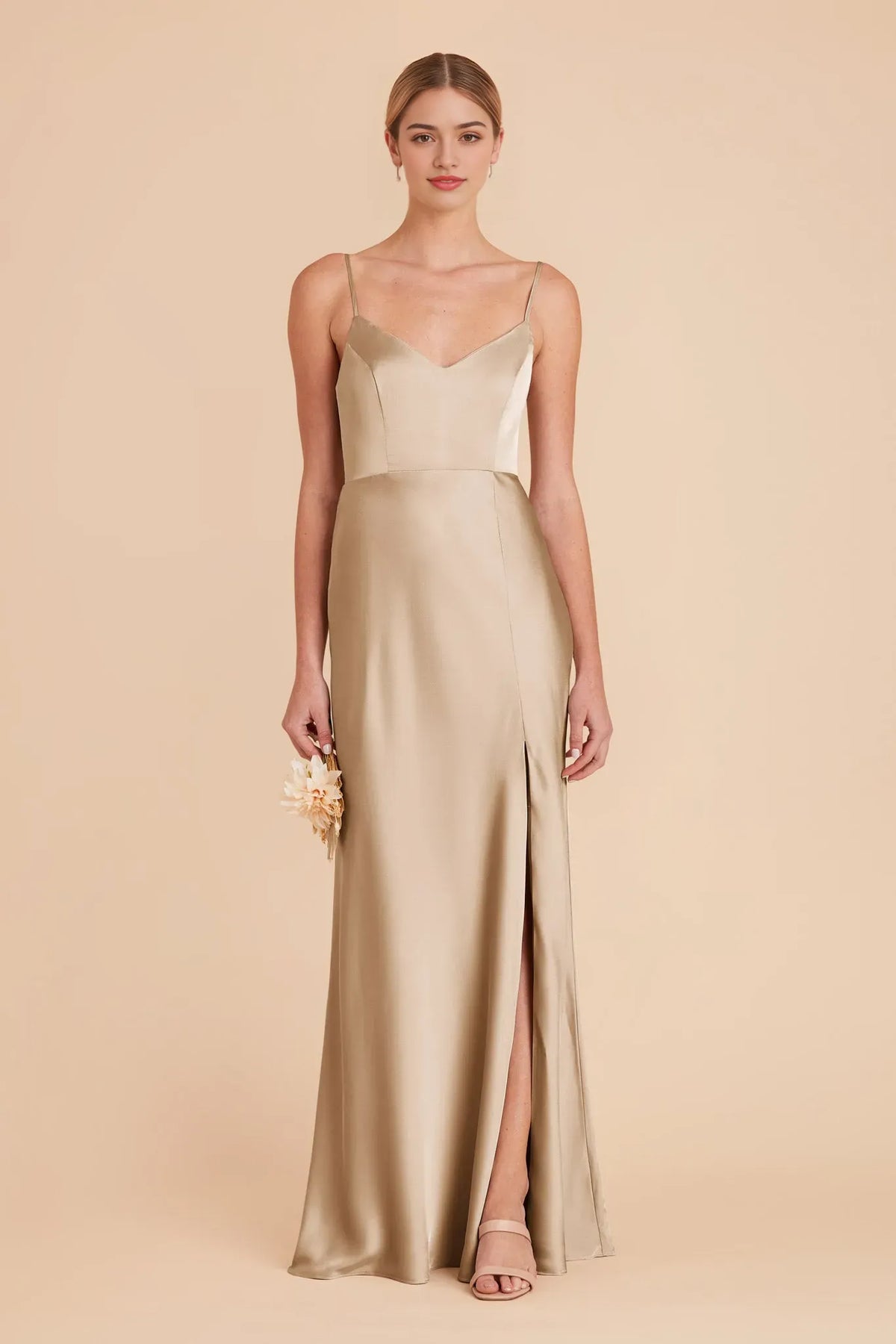 Luxurious Red Slit A-Line V-Neck Sleeveless Classic-Back Floor-Length Prom Dress
