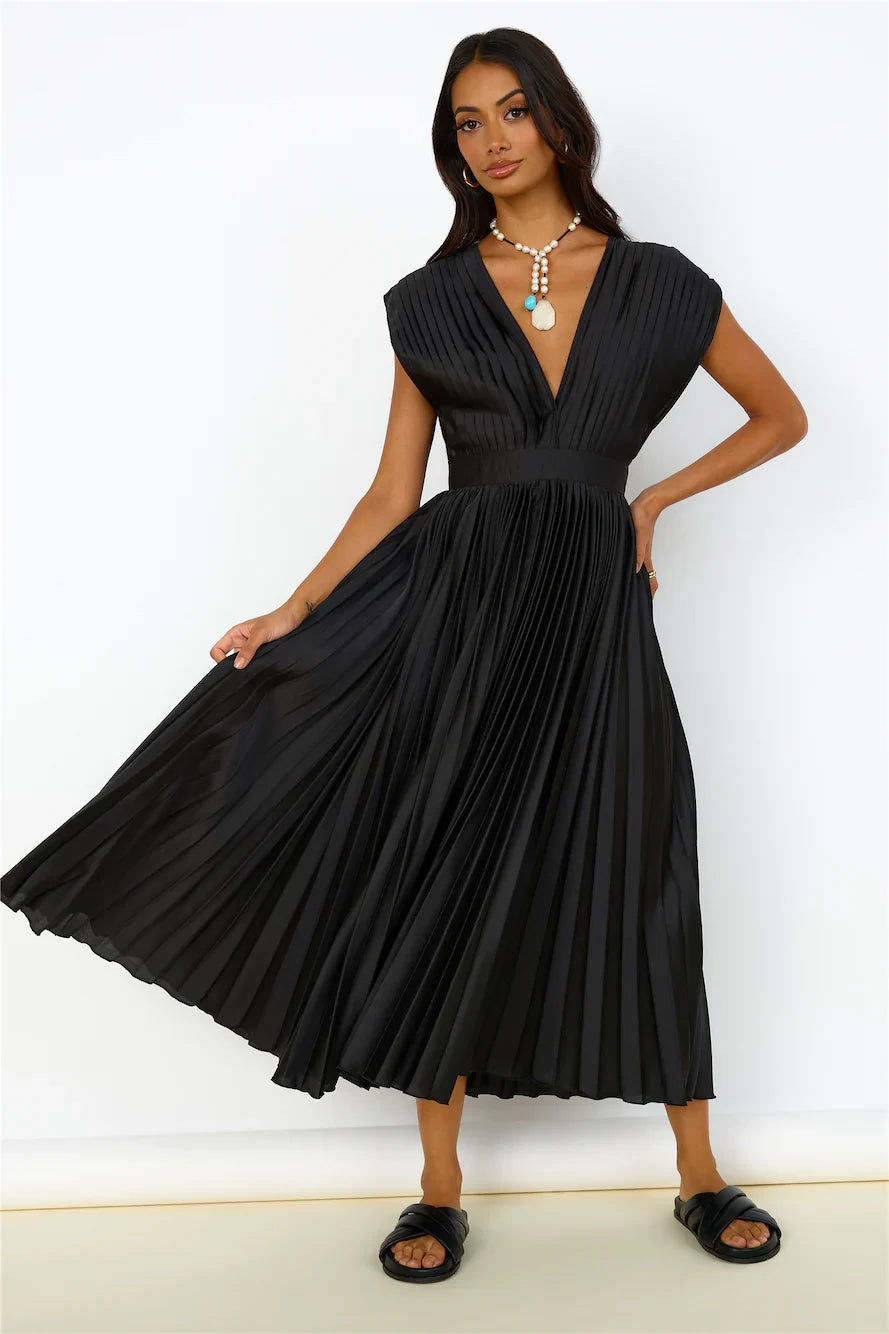 Special Occasion Sophisticated Graceful Stylish Refined Elegant Black A-Line Sleeveless Prom Dress