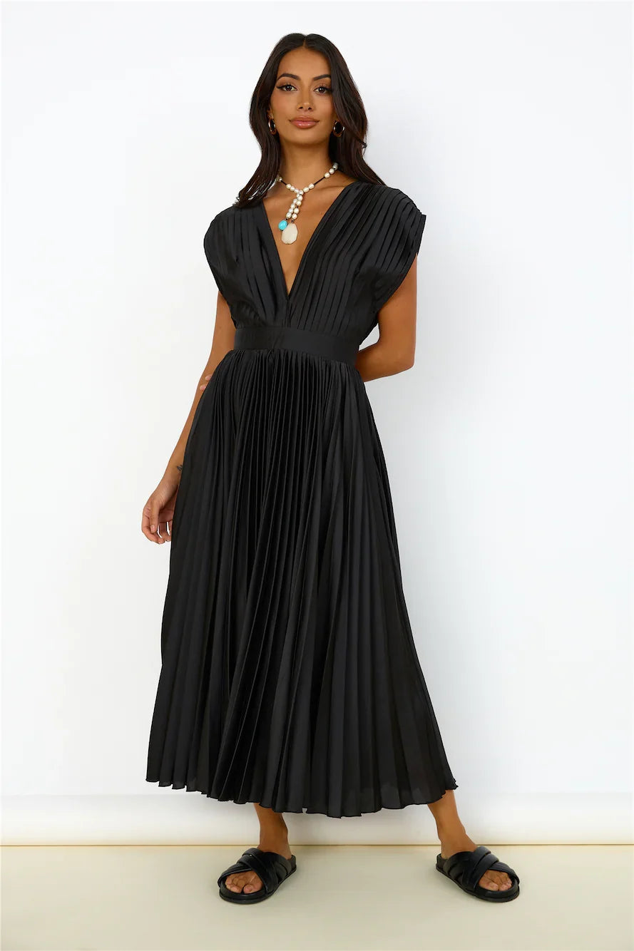 Special Occasion Sophisticated Graceful Stylish Refined Elegant Black A-Line Sleeveless Prom Dress