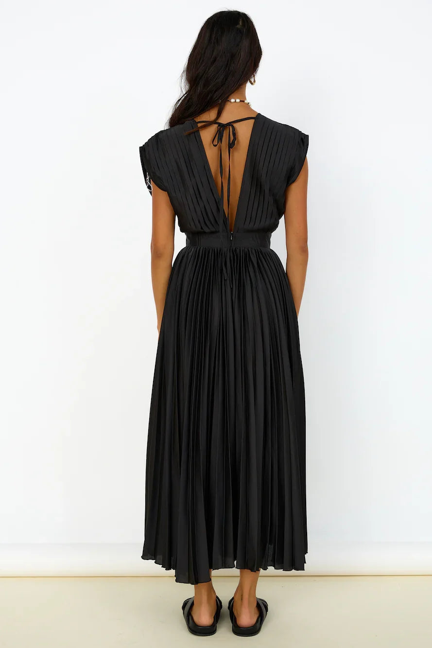 Special Occasion Sophisticated Graceful Stylish Refined Elegant Black A-Line Sleeveless Prom Dress