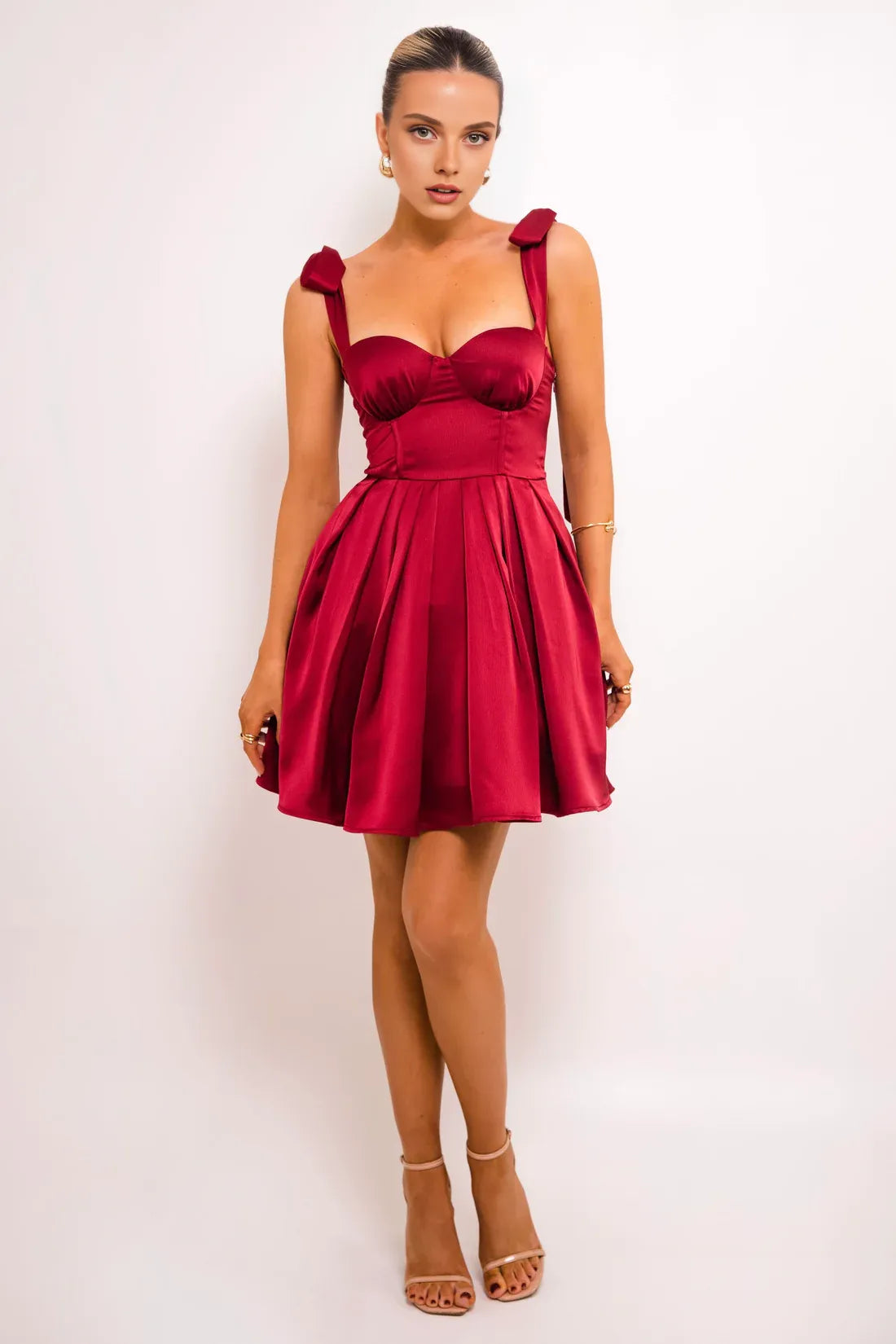 Graceful Stylish Refined Elegant Lace A-Line Square Neck Sleeveless Mini Prom Dress