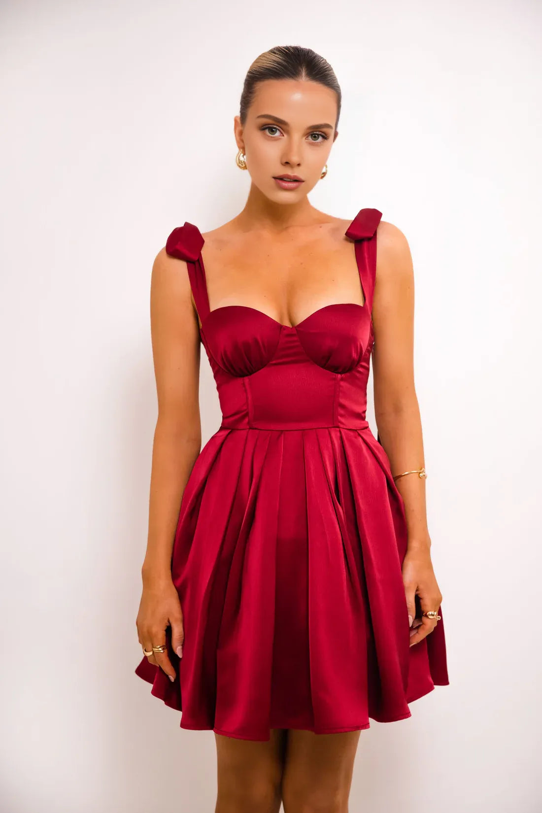 Graceful Stylish Refined Elegant Lace A-Line Square Neck Sleeveless Mini Prom Dress