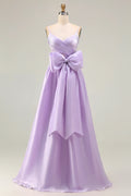 Beautiful Timeless Special Occasion Sophisticated Graceful Elegant Lavender Satin Sleeveless Prom Dress