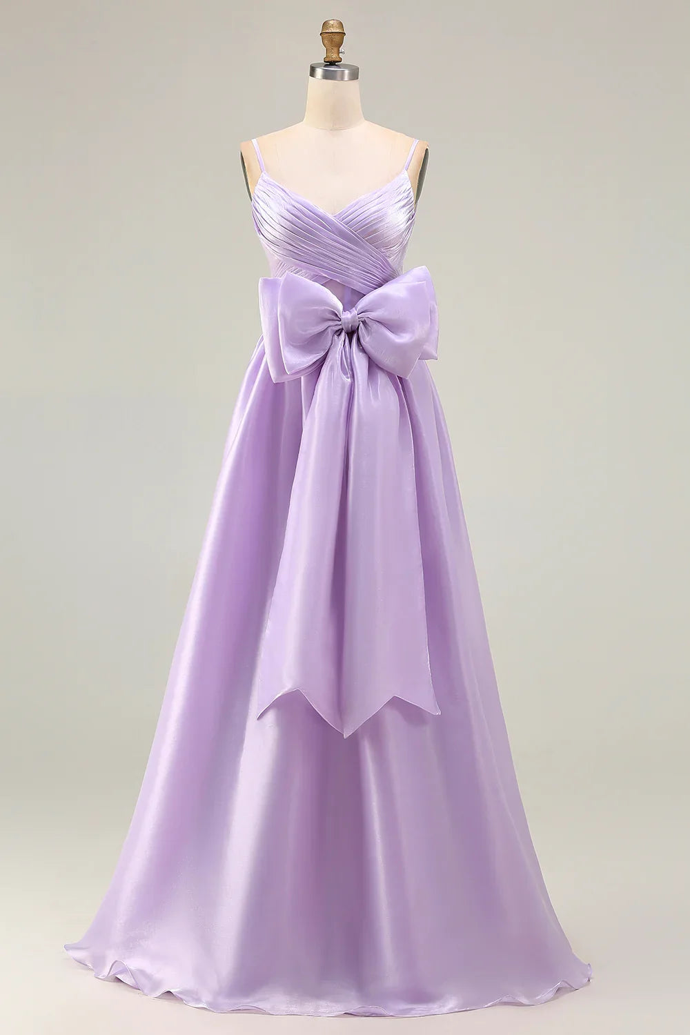 Beautiful Timeless Special Occasion Sophisticated Graceful Elegant Lavender Satin Sleeveless Prom Dress