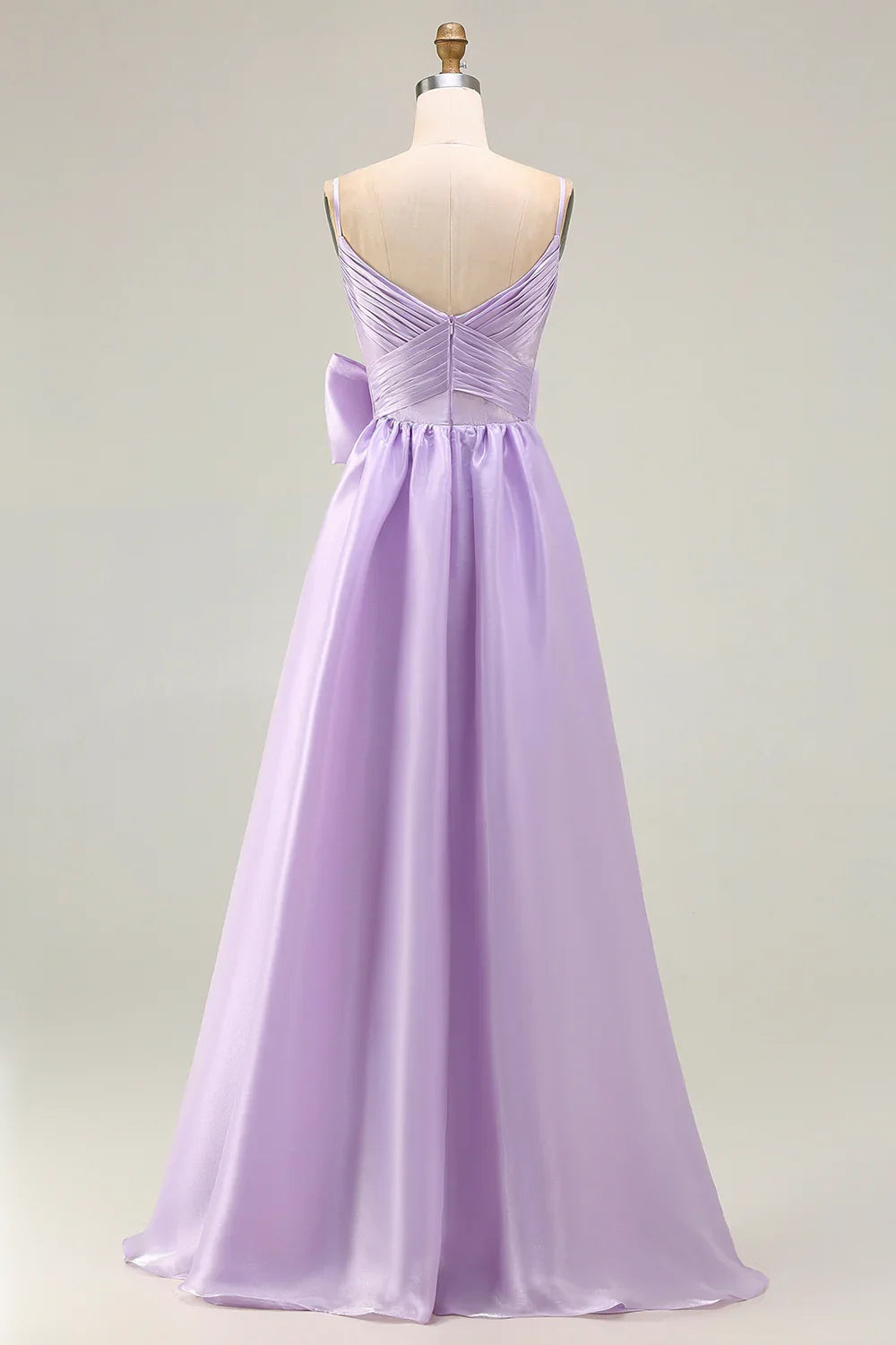 Beautiful Timeless Special Occasion Sophisticated Graceful Elegant Lavender Satin Sleeveless Prom Dress