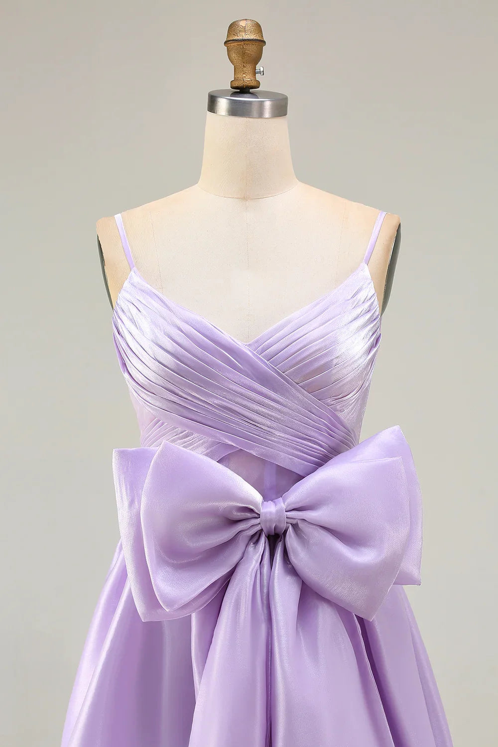 Beautiful Timeless Special Occasion Sophisticated Graceful Elegant Lavender Satin Sleeveless Prom Dress