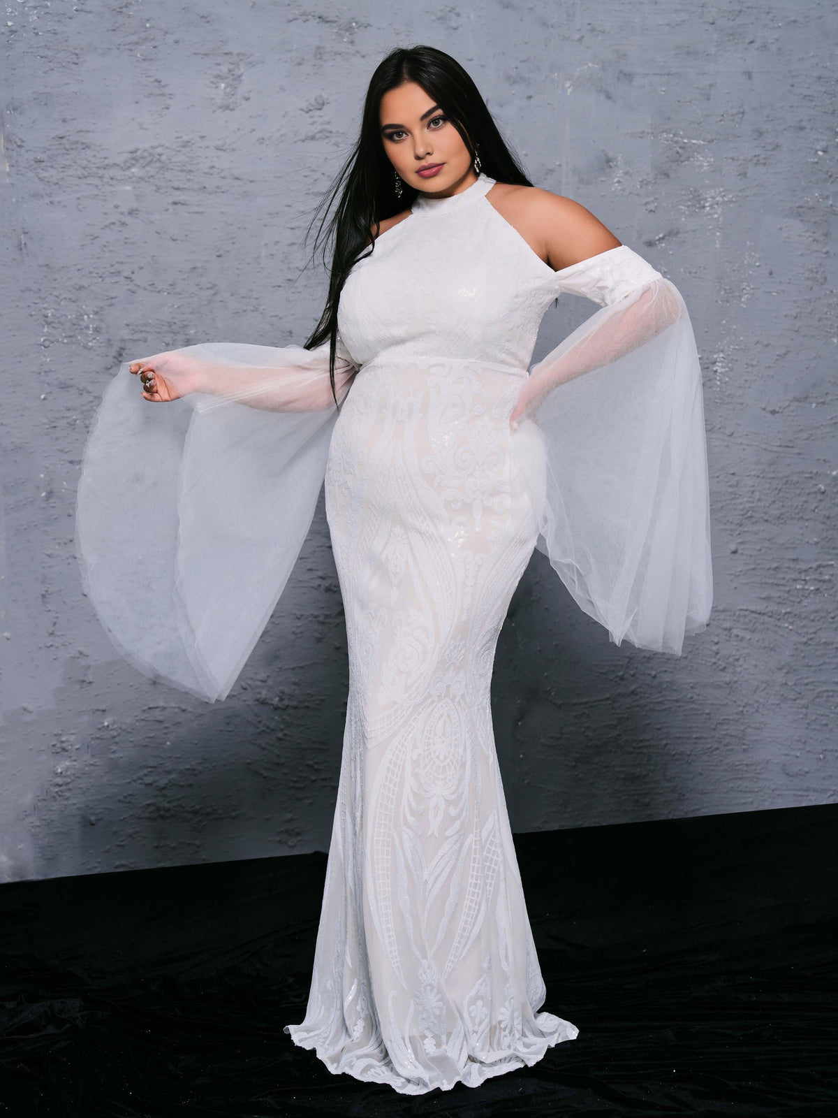Special Occasion Sophisticated Graceful Stylish Refined Beautiful Elegant White Lace Mermaid Prom Dress