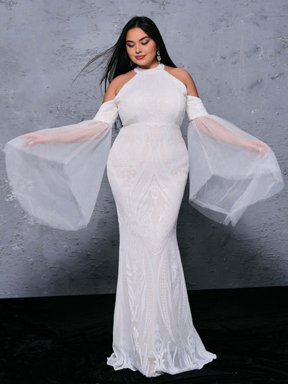 Special Occasion Sophisticated Graceful Stylish Refined Beautiful Elegant White Lace Mermaid Prom Dress