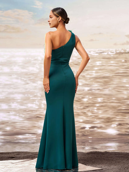 Refined Beautiful Timeless Special Occasion Elegant Teal Mermaid Sleeveless Floor-Length Prom Dress
