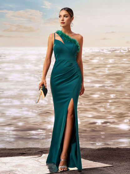Refined Beautiful Timeless Special Occasion Elegant Teal Mermaid Sleeveless Floor-Length Prom Dress