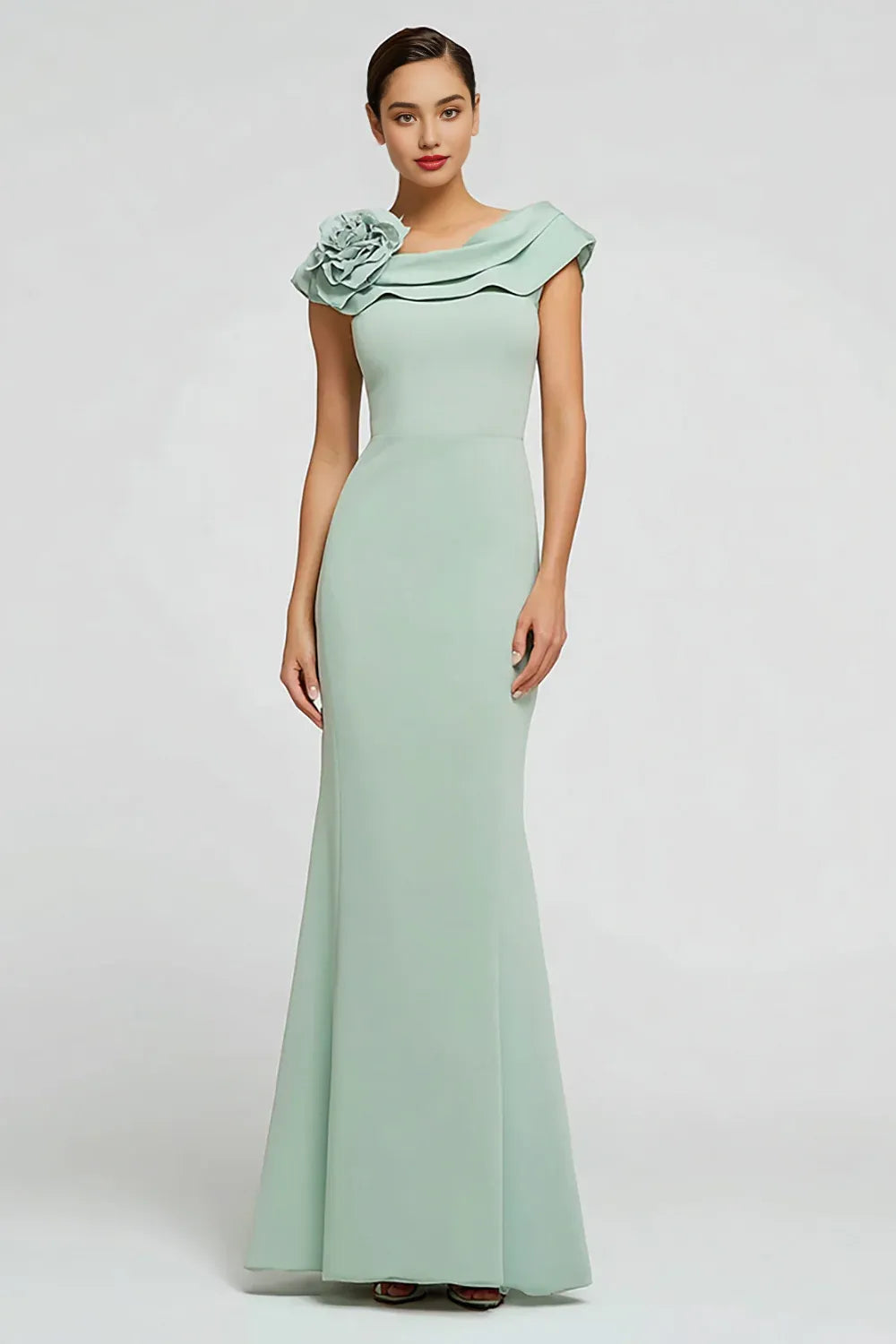Special Occasion Sophisticated Graceful Stylish Refined Beautiful Elegant Green Mermaid Sleeveless Prom Dress
