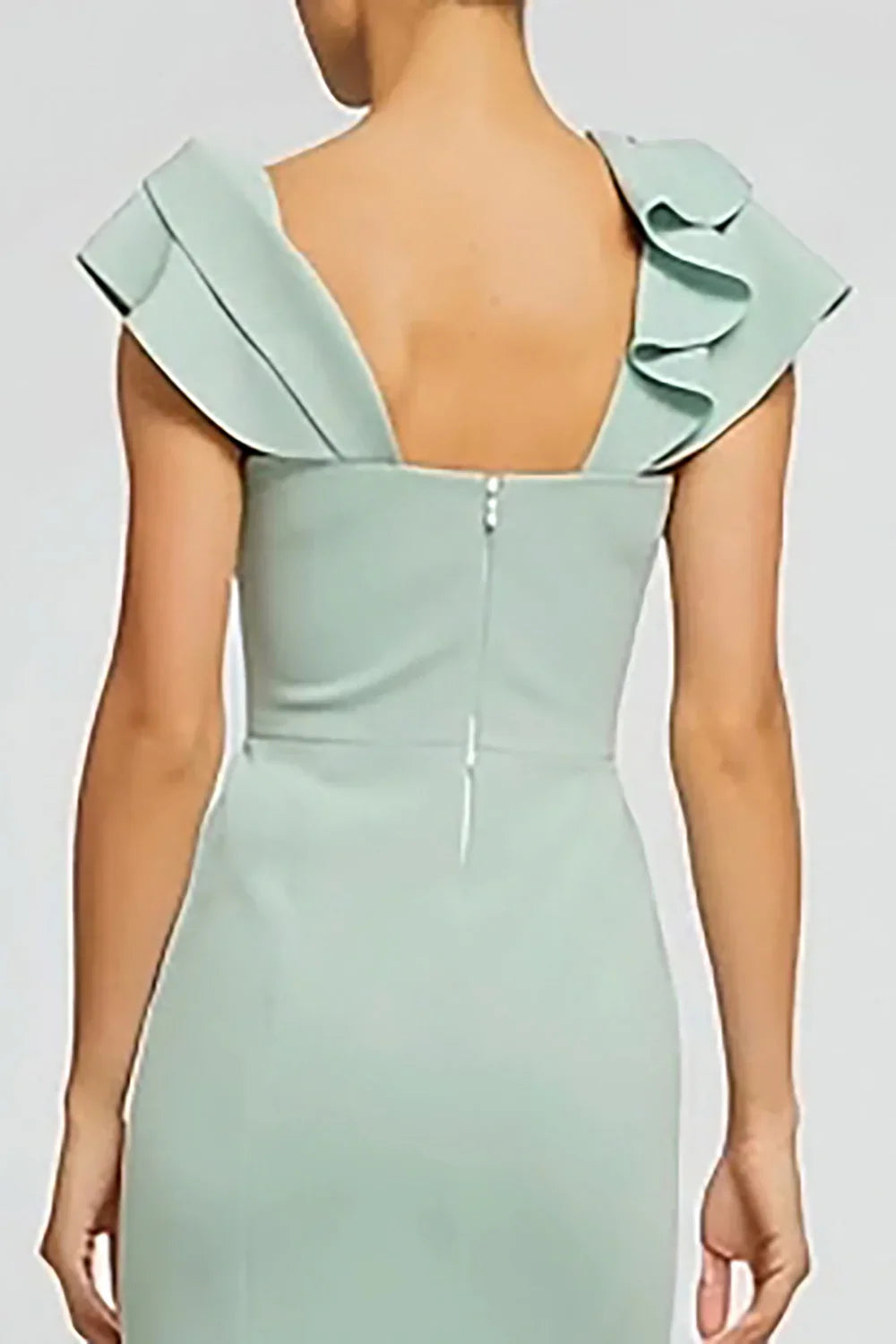 Special Occasion Sophisticated Graceful Stylish Refined Beautiful Elegant Green Mermaid Sleeveless Prom Dress