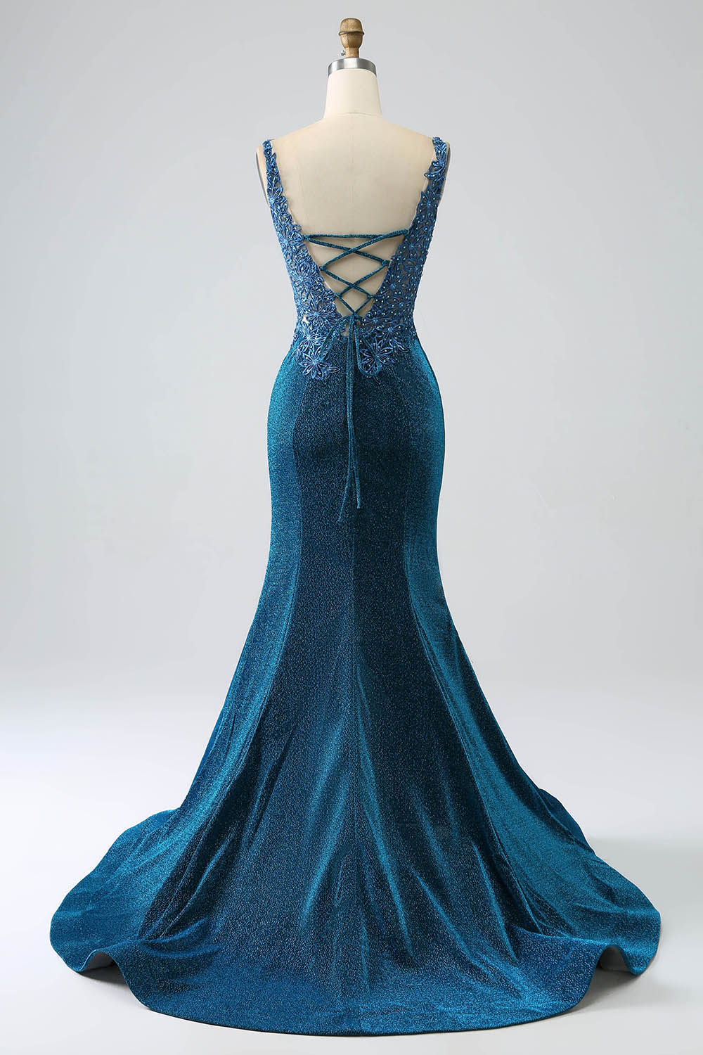 Beautiful Timeless Special Occasion Elegant Red Lace Mermaid V-Neck Sleeveless Prom Dress