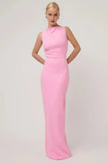 Graceful Stylish Refined Beautiful Timeless Elegant Silver Sheath Sleeveless Floor-Length Prom Dress