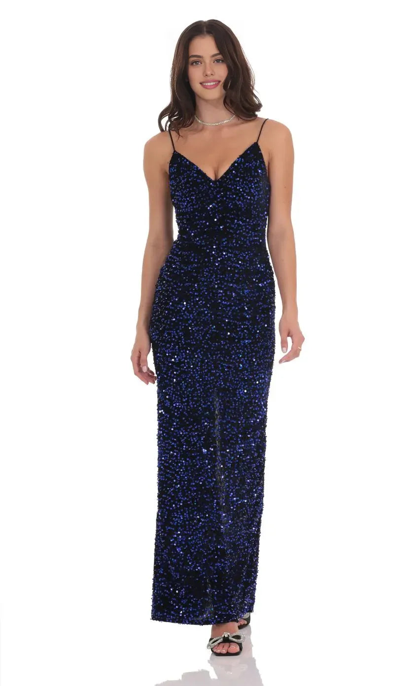 Refined Beautiful Timeless Special Occasion Elegant Lace Sheath Sleeveless Floor-Length Prom Dress