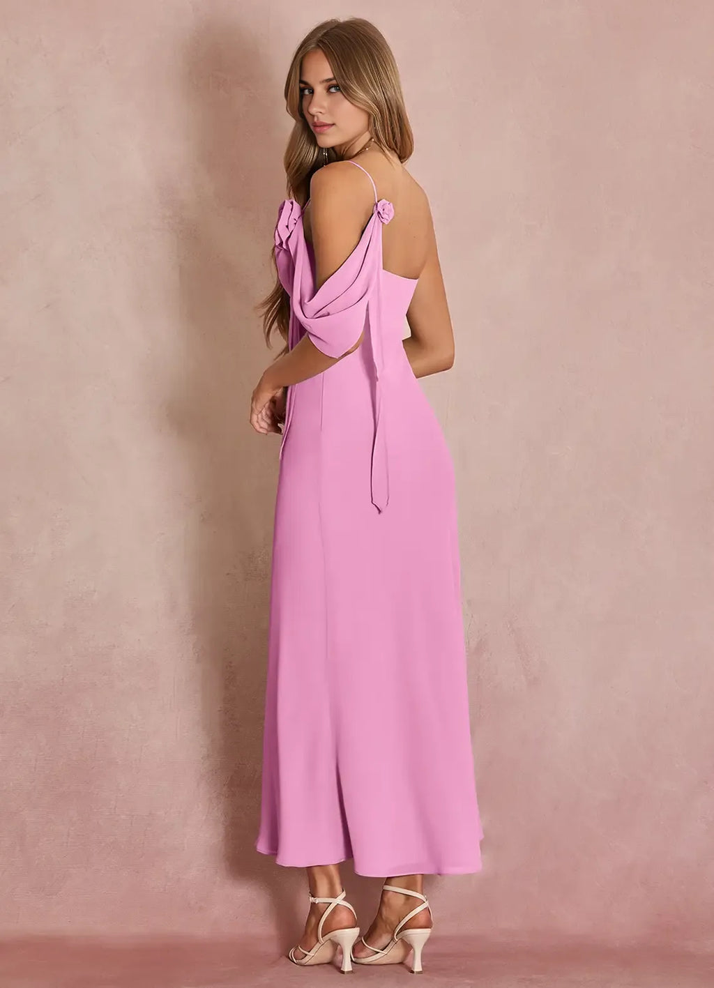 Special Occasion Sophisticated Graceful Stylish Elegant Green Sheath Off-The-Shoulder Sleeveless Evening Dress