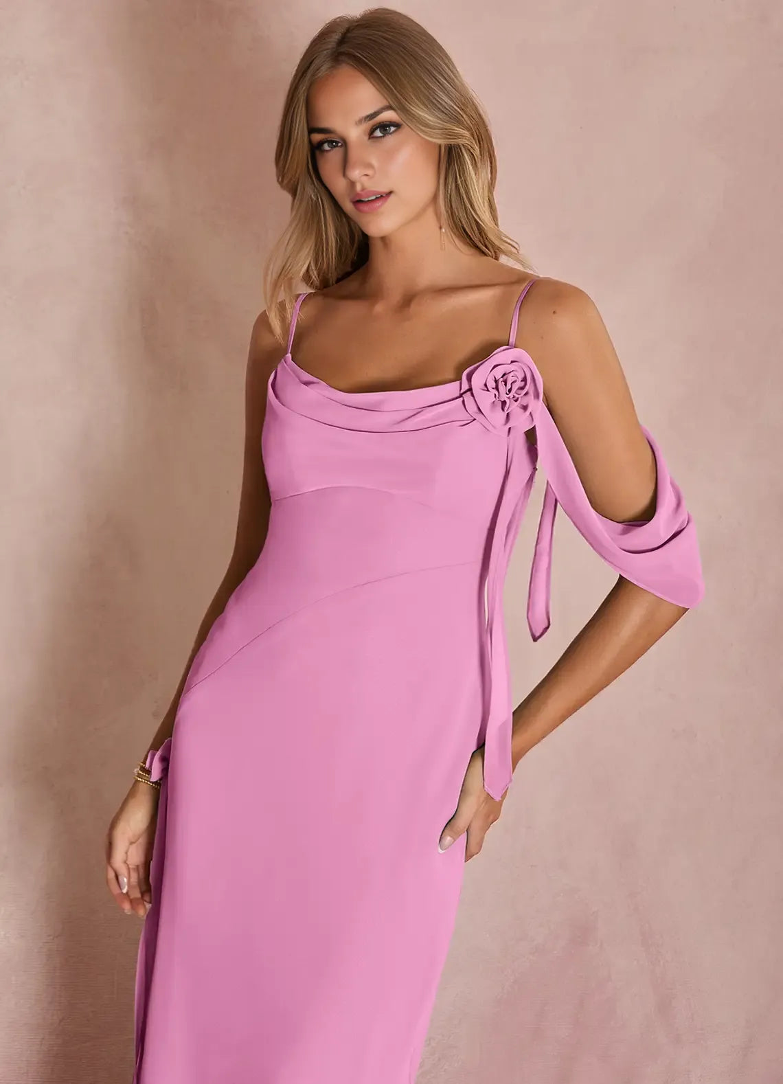 Special Occasion Sophisticated Graceful Stylish Elegant Green Sheath Off-The-Shoulder Sleeveless Evening Dress