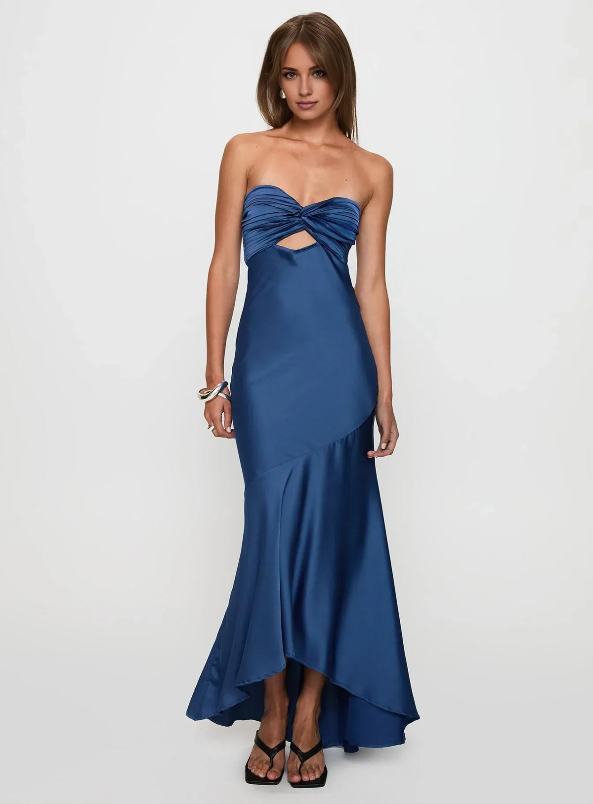 Timeless Special Occasion Sophisticated Graceful Elegant Satin Sweetheart Sleeveless Floor-Length Prom Dress