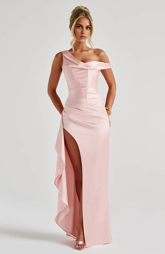 Refined Beautiful Timeless Special Occasion Elegant Sheath Asymmetric Sleeveless Floor-Length Prom Dress