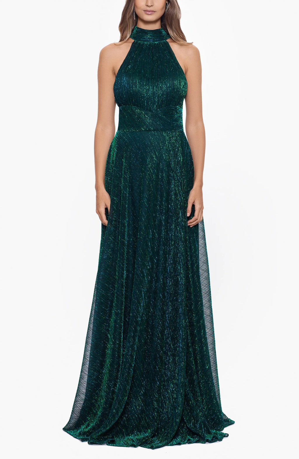Beautiful Timeless Special Occasion Elegant Emerald Green A-Line Halter Sleeveless Prom Dress