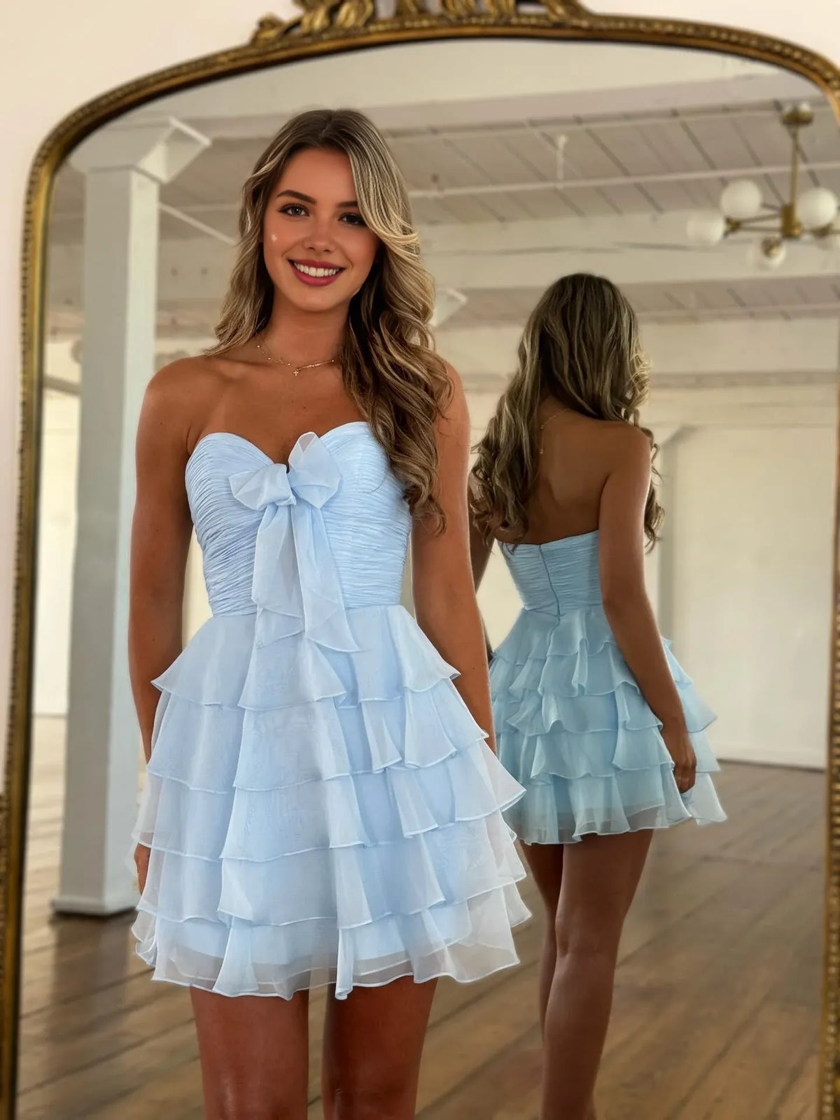 Timeless Special Occasion Sophisticated Graceful Elegant A-Line Sweetheart Sleeveless Mini Homecoming Dress