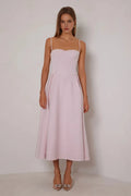 Sweetheart Neck Spaghetti Strap Open Back Back Zip Midi Length Prom Dresses