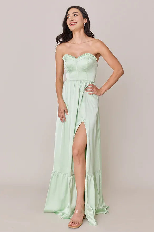 Sophisticated Graceful Stylish Elegant Navy Blue Satin A-Line Sweetheart Sleeveless Prom Dress