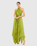 Refined Beautiful Timeless Special Occasion Elegant Olive Green Halter Sleeveless Prom Dress
