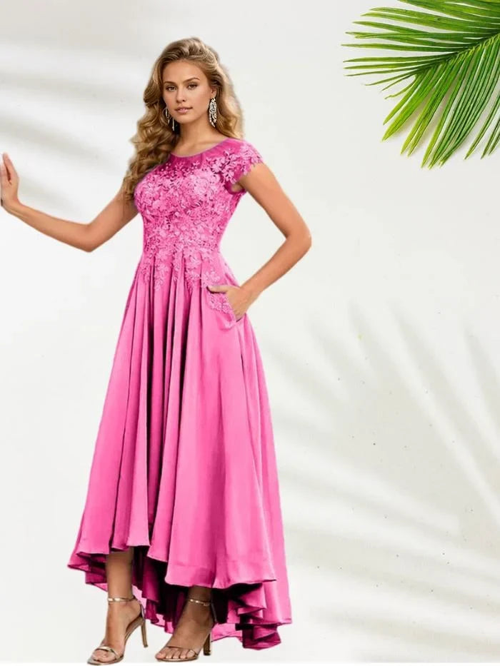 Graceful Stylish Refined Elegant Chiffon Illusion Floor-Length Mother of the Bride Dress