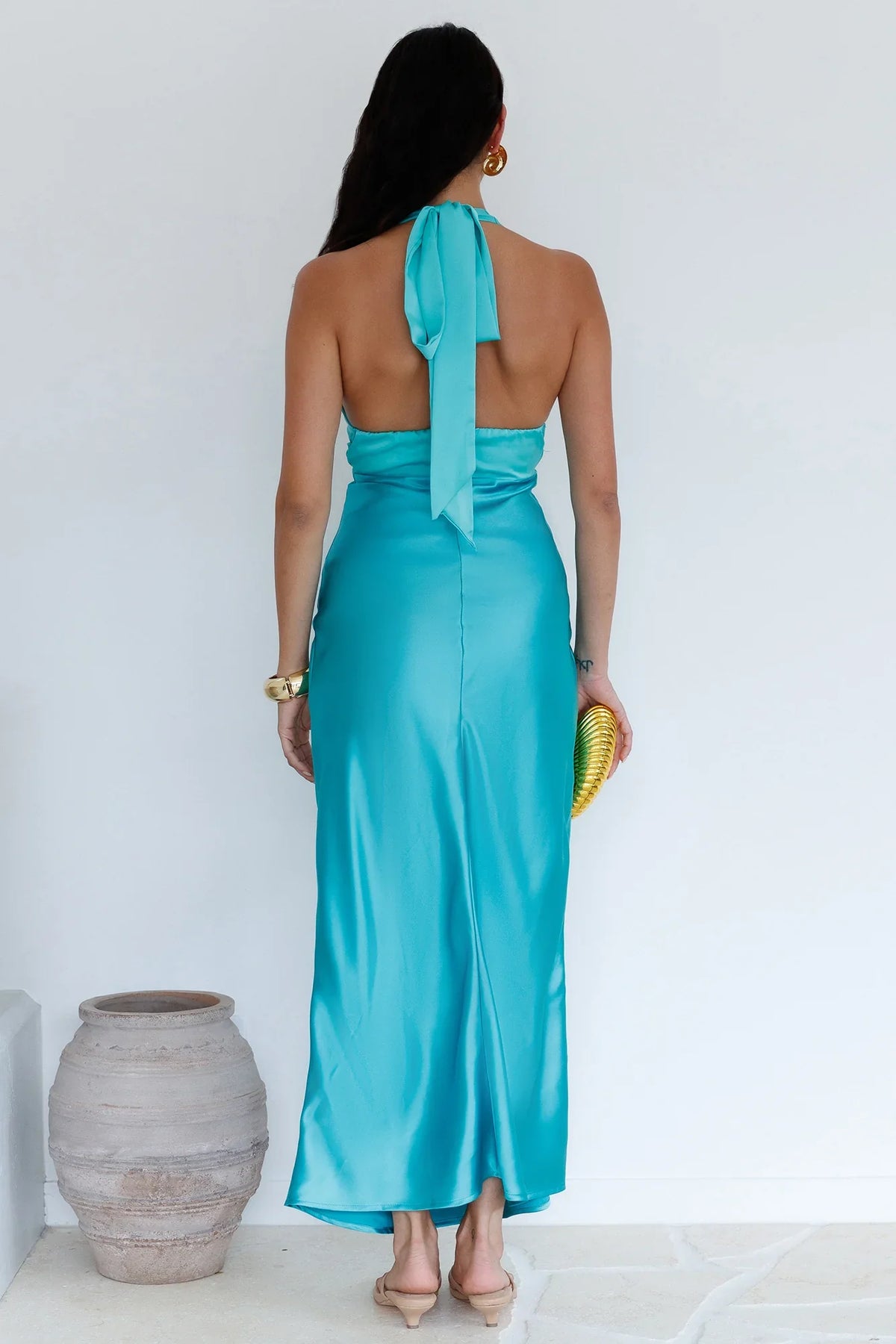 Graceful Stylish Refined Beautiful Timeless Special Occasion Elegant Satin Sleeveless Cocktail Dress