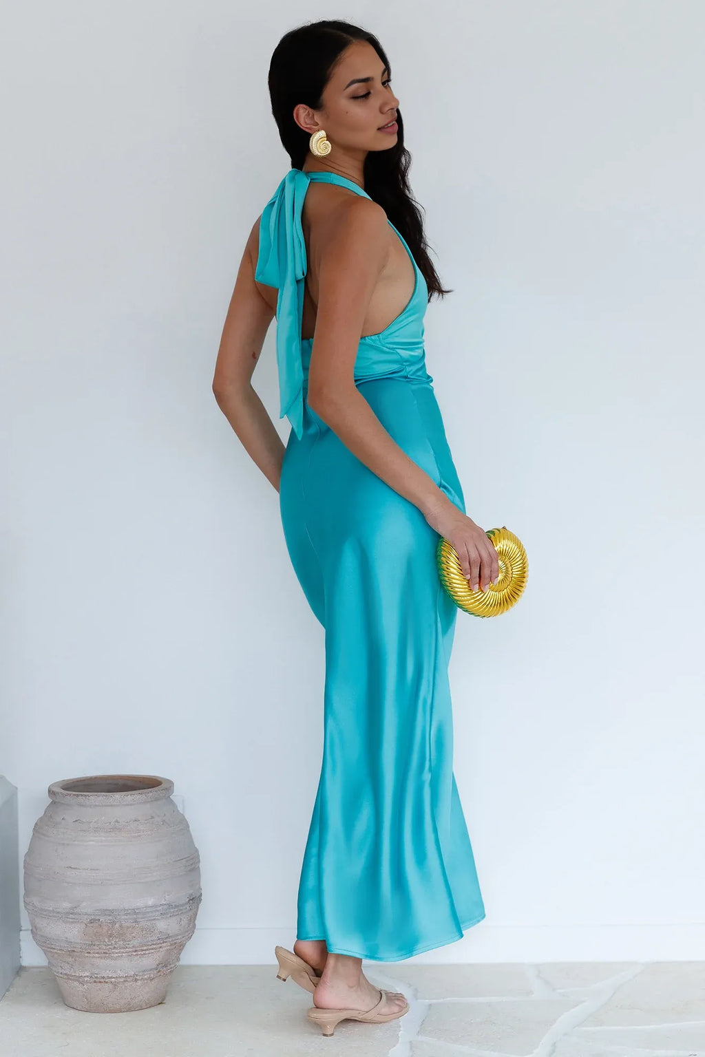 Graceful Stylish Refined Beautiful Timeless Special Occasion Elegant Satin Sleeveless Cocktail Dress