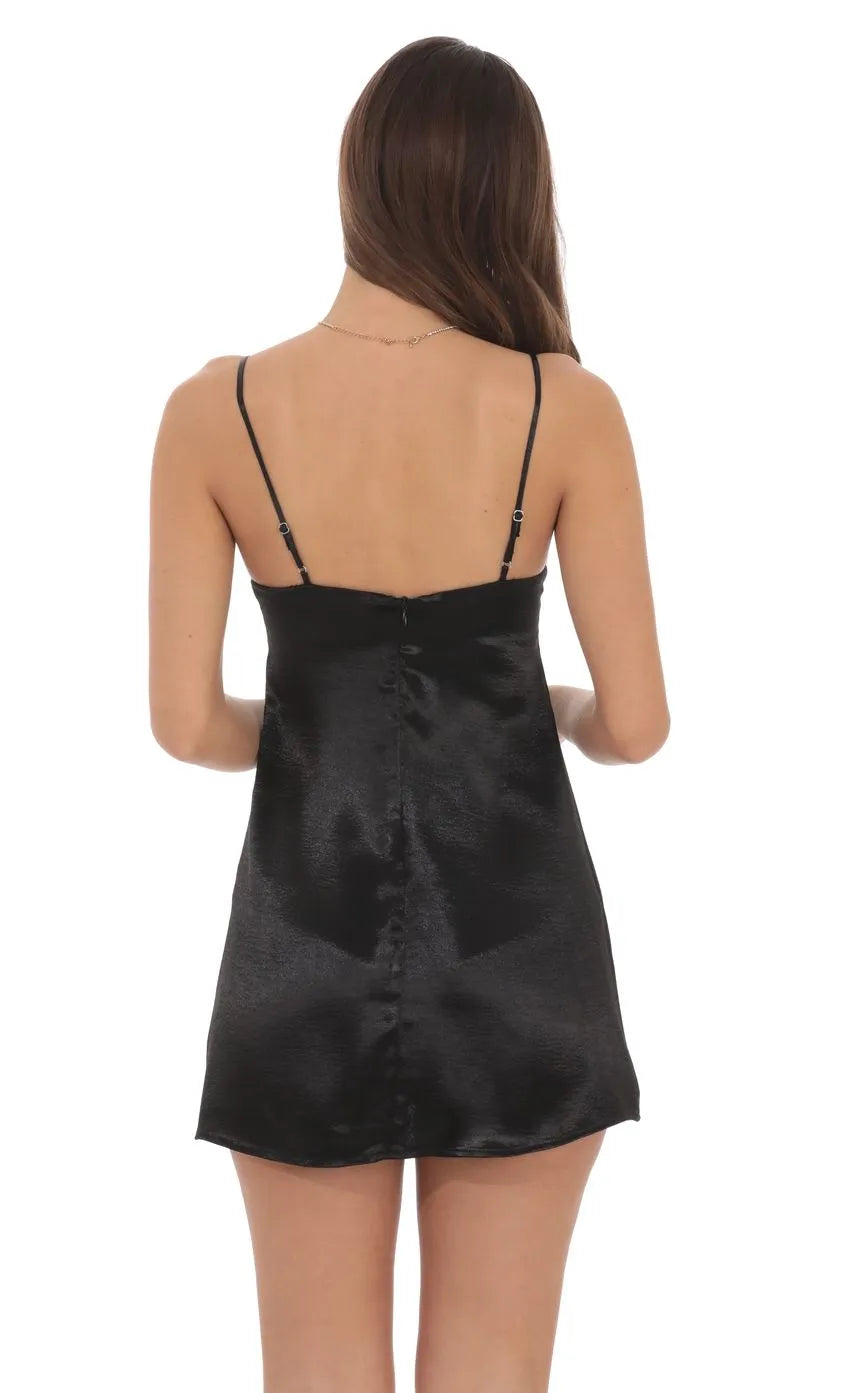 Black Pearl Homecoming Dress Plunging Neckline Fabric Delicate Embellishments Perfect for Making a Statement at Teen School Dances